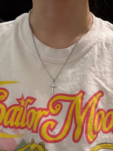 Customer photo review of Love Cross Necklace