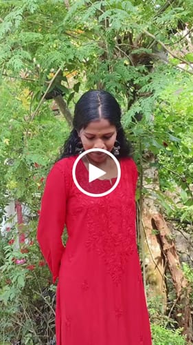 Customer video review of Nazakat Purple 2 piece Rayon set