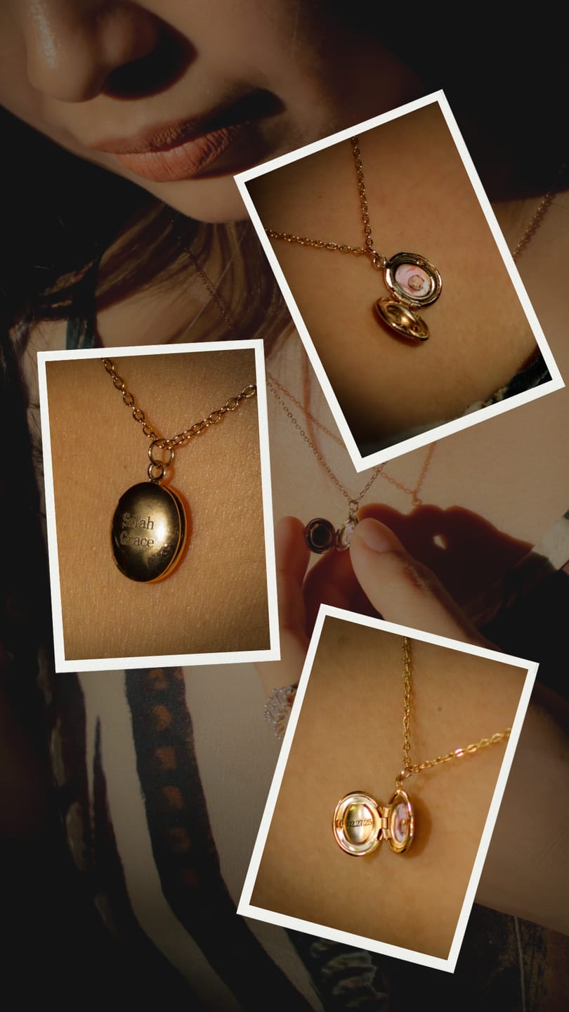 Customer photo review of PHOTO LOCKET NECKLACE *Free Printed Photo inside