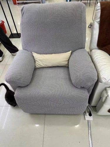 Customer photo review of Jacquard Large Leaf Split Recliner Chair Cover 4/6/8 Pieces