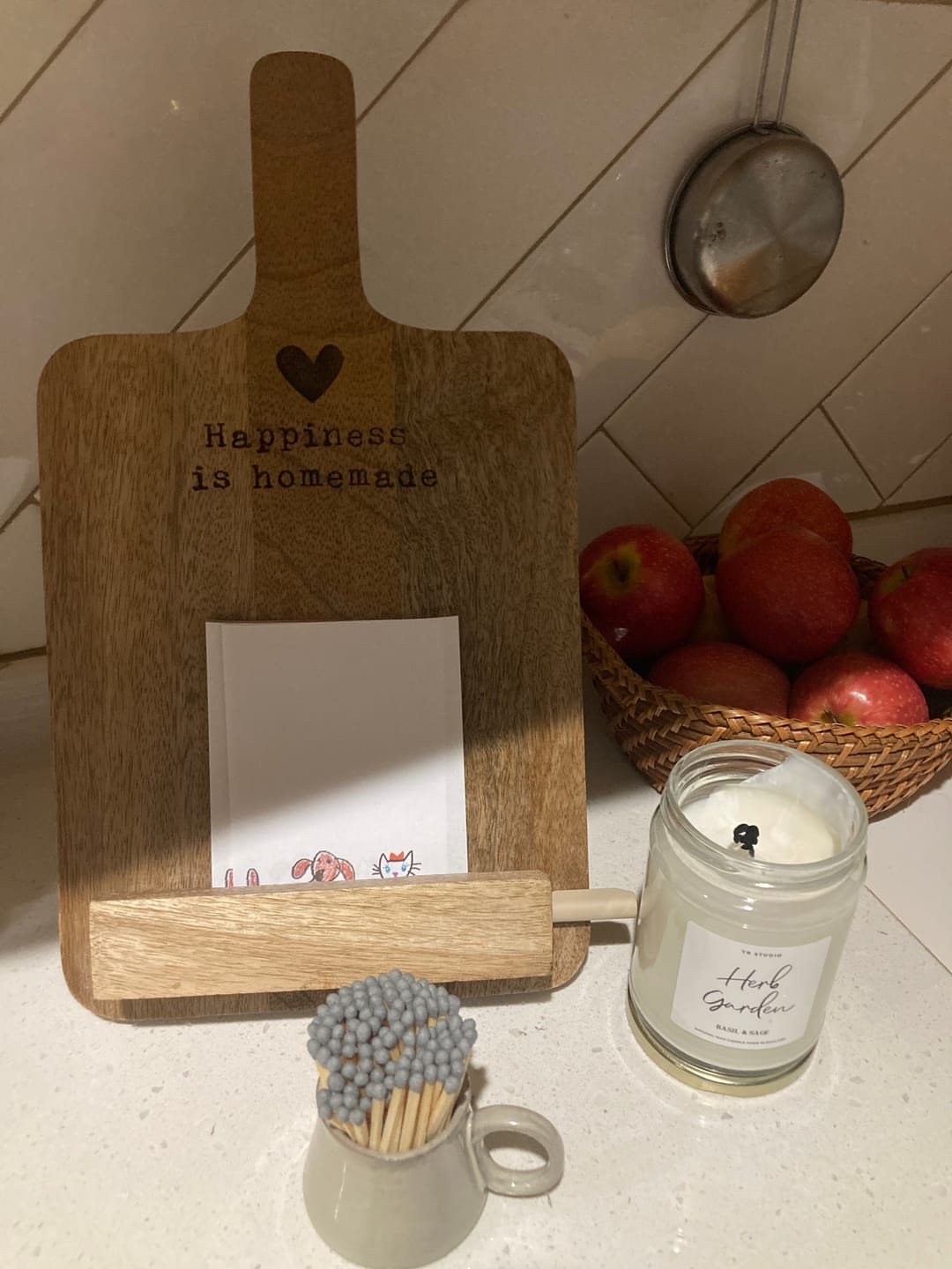 Customer photo review of Rustic Recipe Book Stand