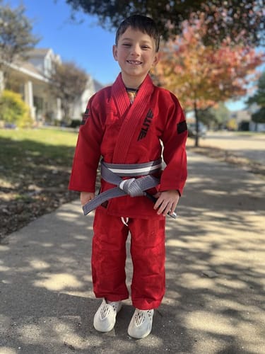 Customer photo review of Core Red Brazilian Jiu Jitsu Kids BJJ Gi