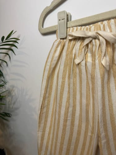 Customer photo review of Drawstring Striped Pants