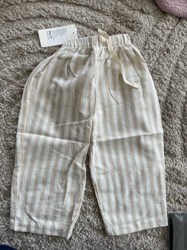 Customer photo review of Drawstring Striped Pants
