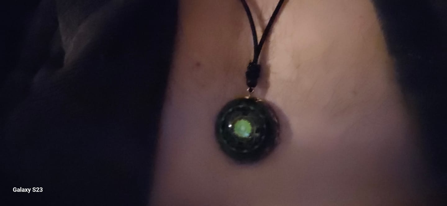 Customer photo review of Spiritual Protection Orgonite Necklace
