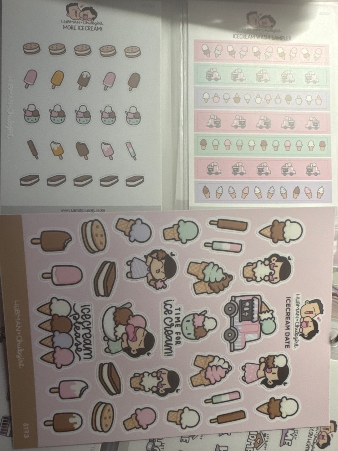 Customer photo review of Ice cream Date Sticker Set