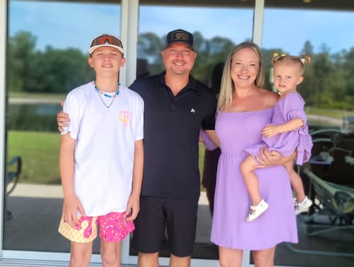 Customer photo review of Easter Mommy and Me dresses - Lilac with Swiss Dot fabric