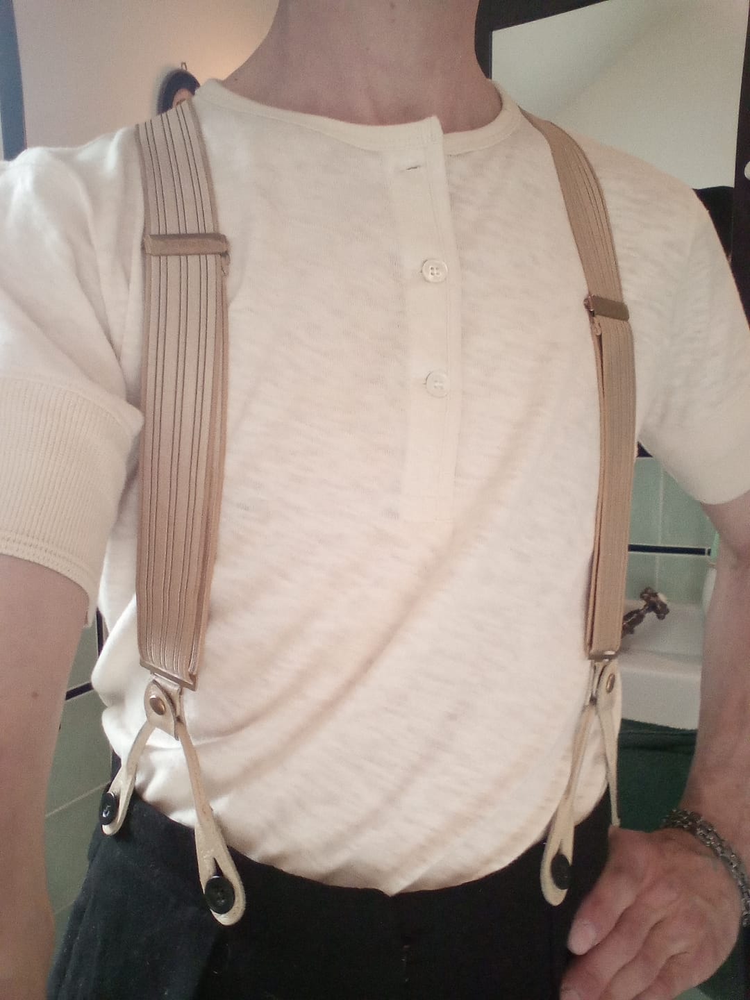 Customer photo review of 1890s Slub Cotton Henley T-Shirt