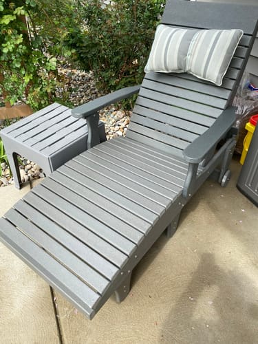 Customer photo review of DURAWEATHER POLY® Chaise Lounge With Wheels And Adjustable Back