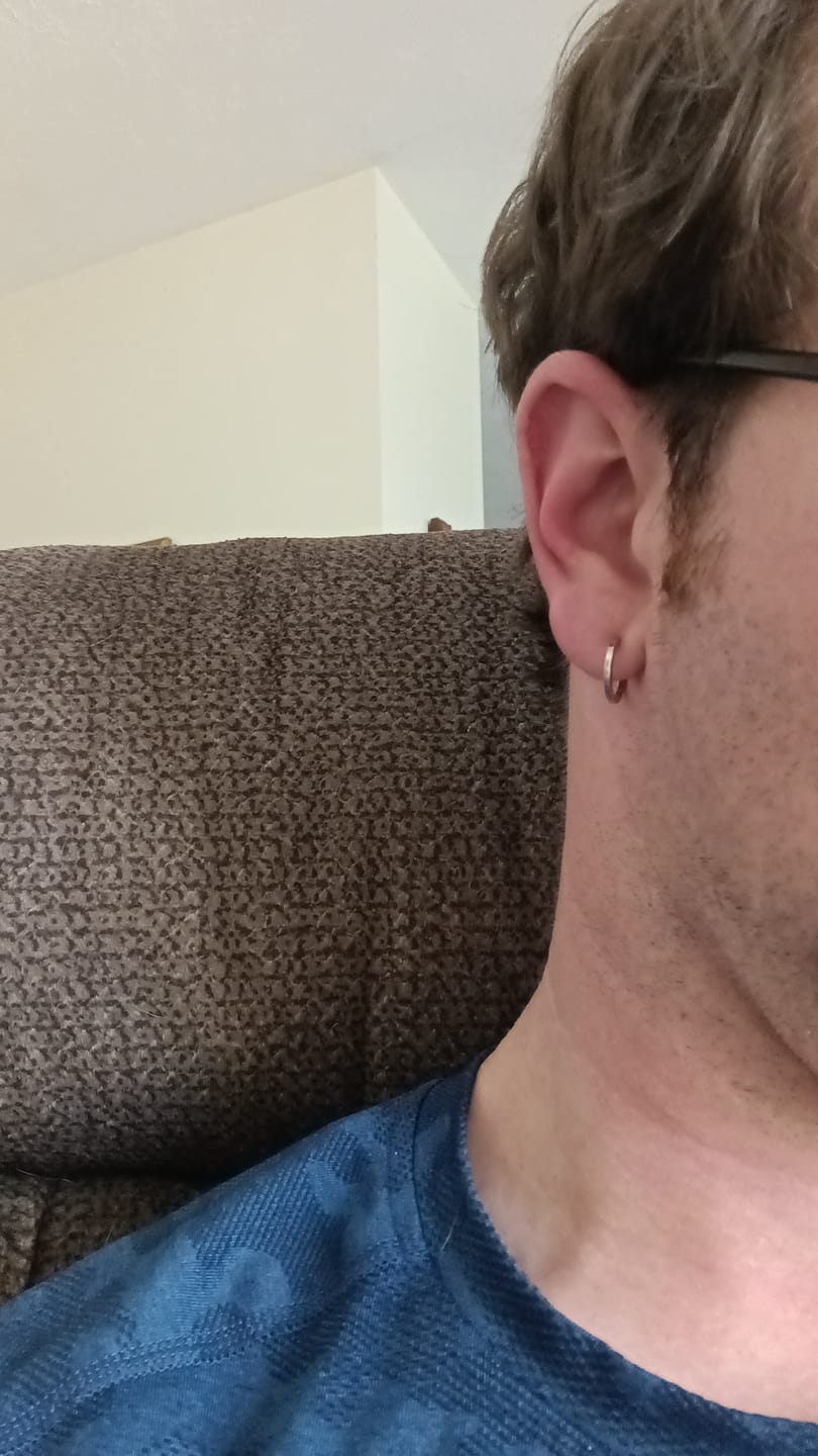 Customer photo review of Classic Hoop Clip On Earrings
