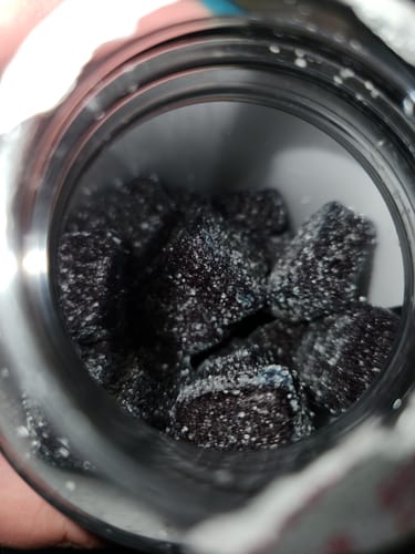Customer photo review of BlueRazz Gummies, 10mg THC + 10mg CBD