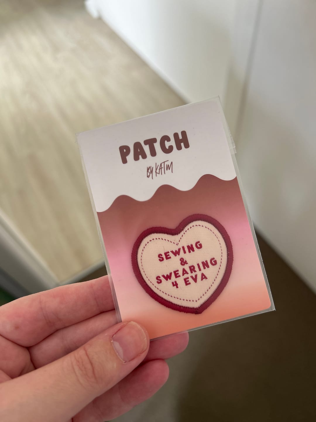 Customer photo review of "Swearing & Sewing 4 Eva" Iron On Patch | 1 Pack