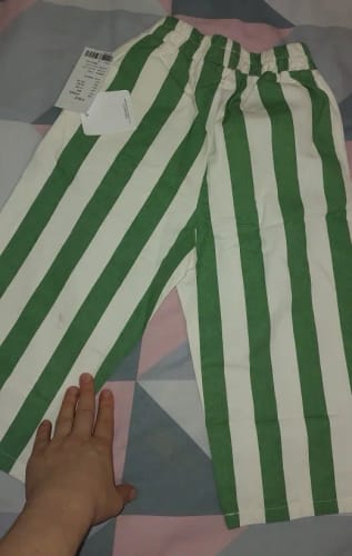 Customer photo review of Candy Cane High Waist Stripe Pants