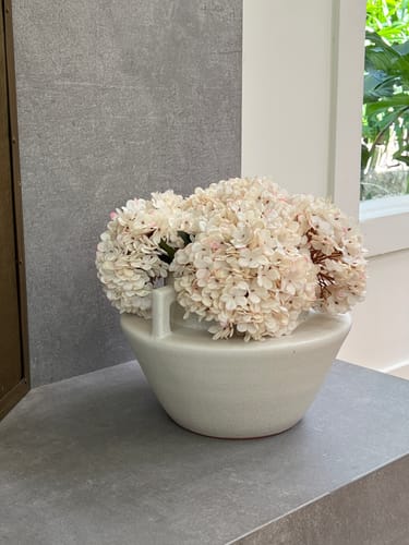 Customer photo review of Large Faux Hydrangea - Cream (5 Stems)