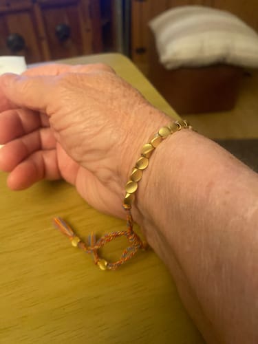 Customer photo review of Tibetan Bracelet of Fortune