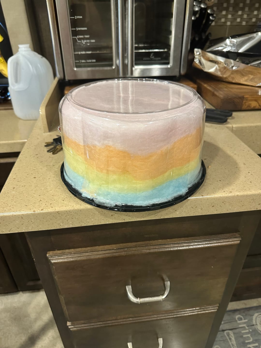 Customer photo review of Rainbow Cloud Cake