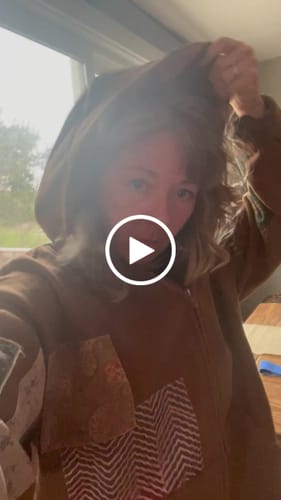 Customer video review of Tapestry Patchwork Zip Up Hoodie