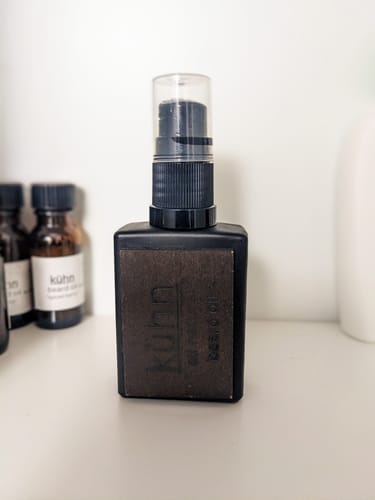 Customer photo review of All Natual Beard Oil | 1oz | Pump Top