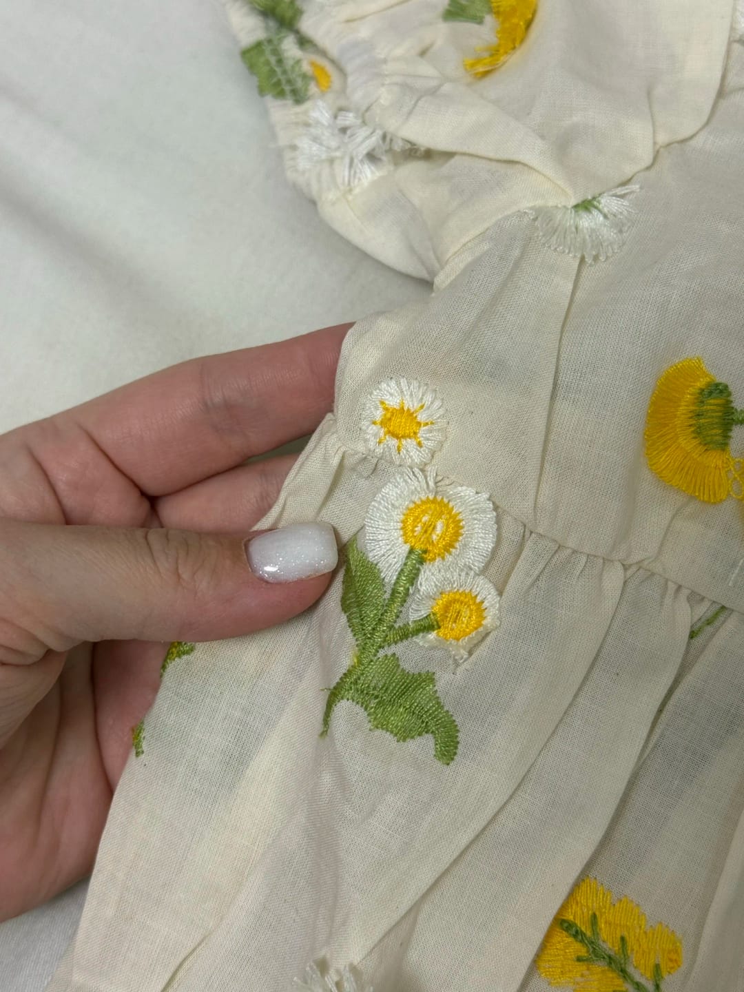 Customer photo review of 3D Daisy Embroidery Romper