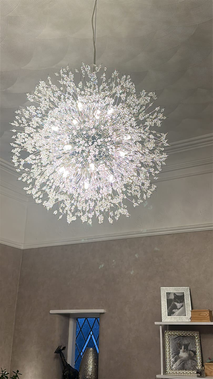 Customer photo review of Modern Crystal Sputnik Chandelier