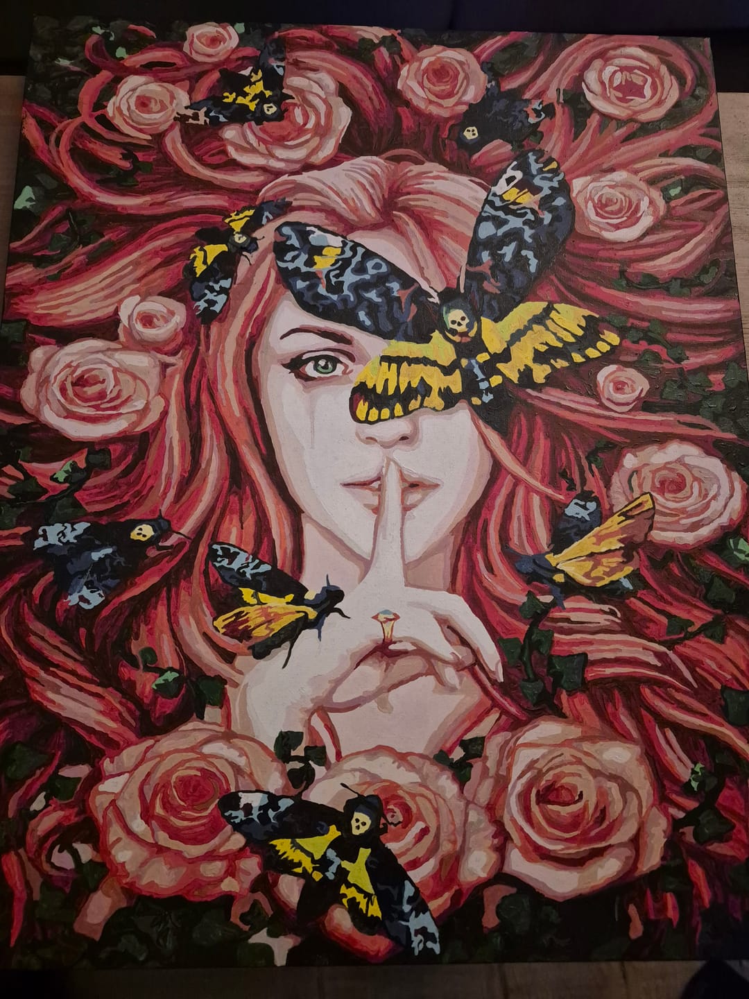 Customer photo review of Malen nach Zahlen - Lady Moth - by Sarah Richter