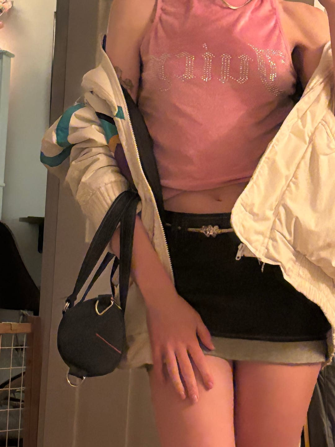 Customer photo review of Script Denim Mini Duffle