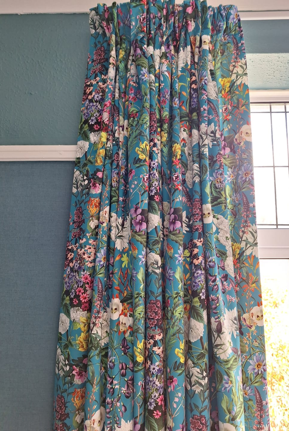 Customer photo review of Summer Floral Digital Velvet Fabric