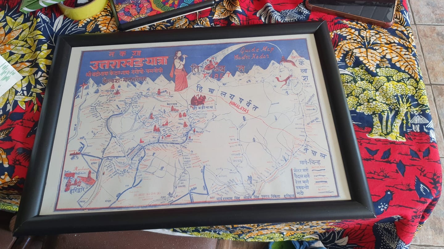 Customer photo review of Old Map of Uttarakhand Pilgrimage by Singh, 1960: Chota Char Dham, Mt. Kailash, Ganges Myth, Badrinath, Kedarnath