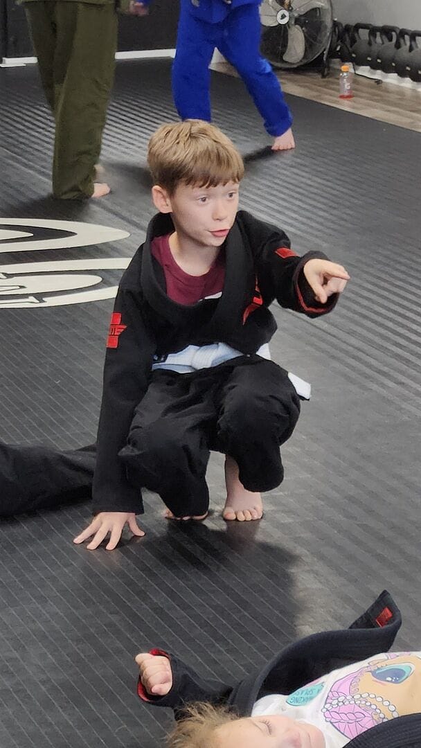 Customer photo review of Core Black Brazilian Jiu Jitsu Kids BJJ Gi