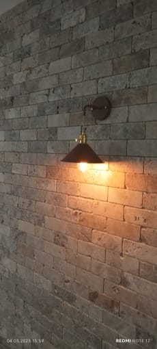 Customer photo review of Arandela de Parede Industrial Macarrons Com Lâmpada