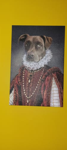 Customer photo review of The Queen of Roses - Custom Pet Canvas