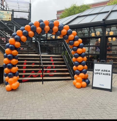Customer photo review of 10x8 Ft Aluminum Balloon Arch Frame Wedding Arch Stand