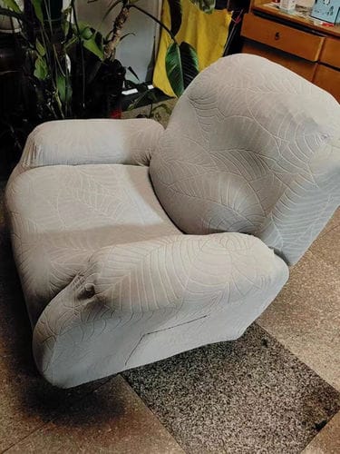 Customer photo review of Jacquard Large Leaf Split Recliner Chair Cover 4/6/8 Pieces