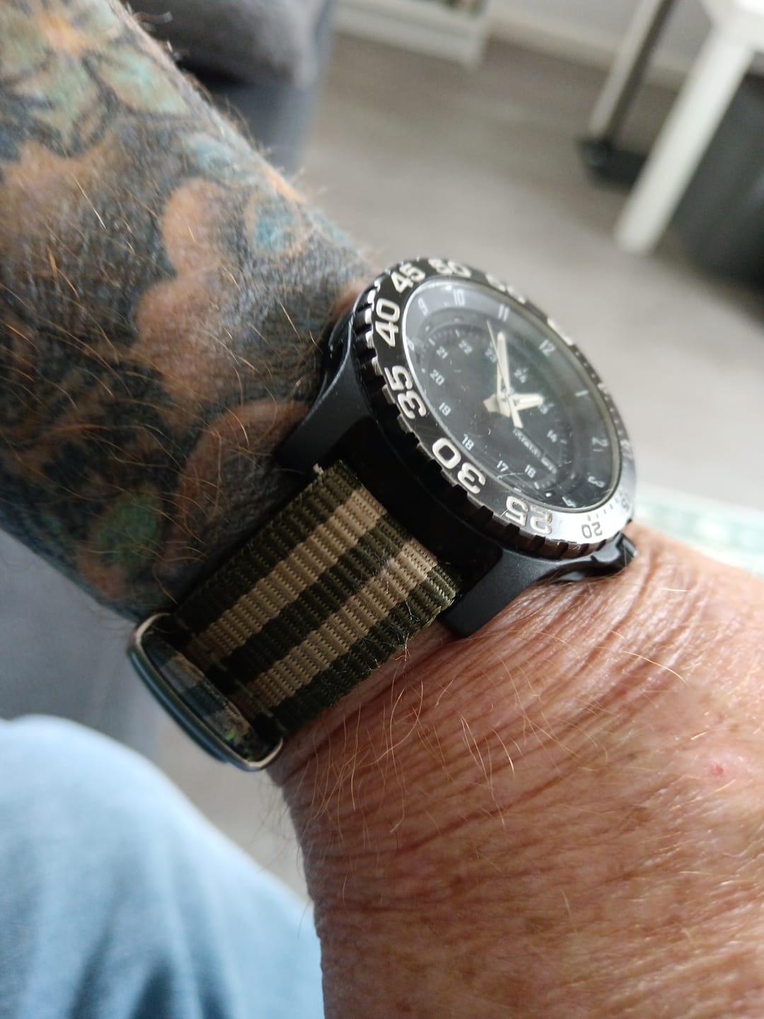 Customer photo review of Classic Military Style Strap -Olive Green and Khaki