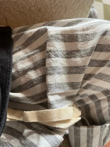 Customer photo review of Drawstring Striped Pants
