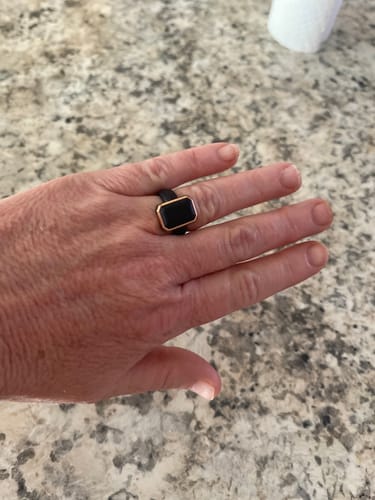 Customer photo review of Emerald Collection- Silicone Rings with Metal Frame