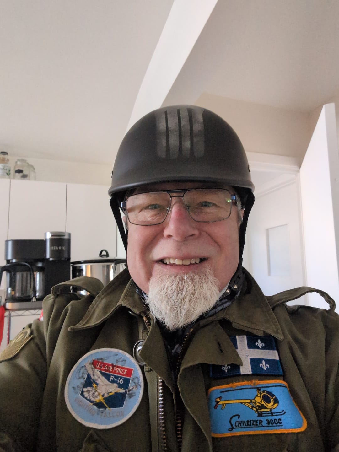 Customer photo review of Smallest & Lightest DOT Polo Helmet - Punisher Style