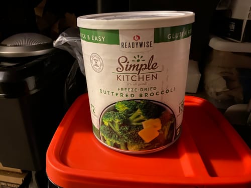 Customer photo review of Freeze-Dried Buttered Broccoli - 12 Serving #10 Can