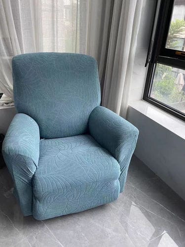 Customer photo review of Jacquard Large Leaf Split Recliner Chair Cover 4/6/8 Pieces