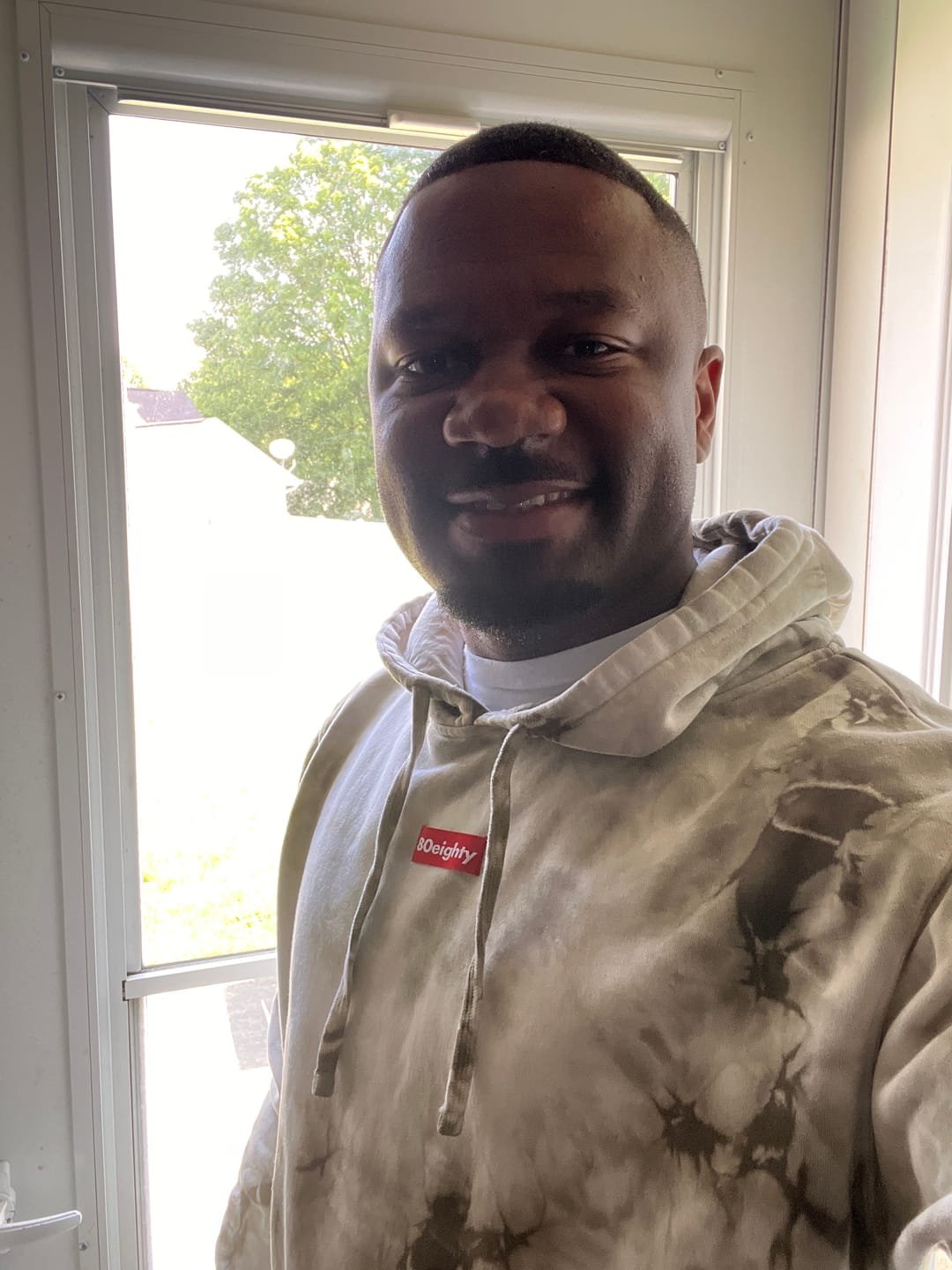Customer photo review of 80Eighty® Tie Dye Olive Hoodie