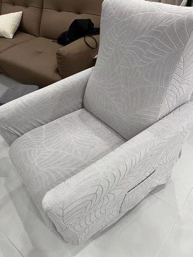 Customer photo review of Jacquard Large Leaf Split Recliner Chair Cover 4/6/8 Pieces