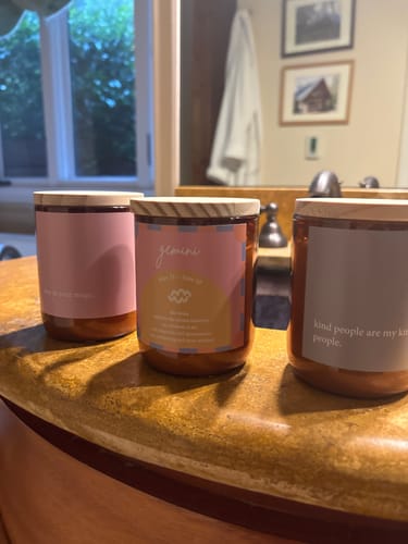 Customer photo review of Heartfelt Quote Candle - kind people