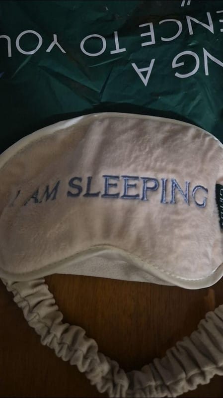 Customer photo review of I Am Sleeping Eye Mask