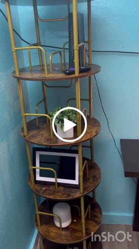 Customer video review of Flycity 3-5 Tier Rotating Bookshelf With 360° Spinning Display