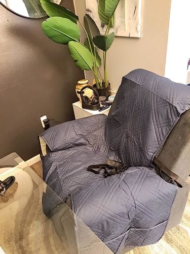 Customer photo review of 1PC Recliner Sofa Cover with Pockets & Elastic Straps