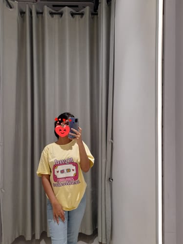 Customer photo review of Yellow Rewind T Shirt