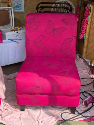 Customer photo review of Fabric Paint -- Raspberry