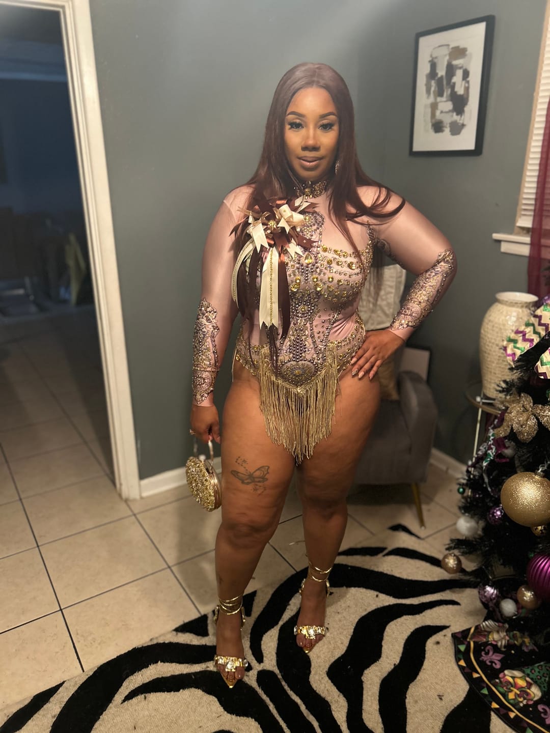 Customer photo review of Esther Diamante Tassel Playsuit (Ready To Ship)