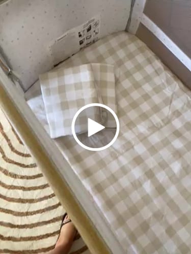 undefined review of Co-Sleeper Bassinet / Change Pad Waterproof Sheet - Latte Gingham image 1 out of 1