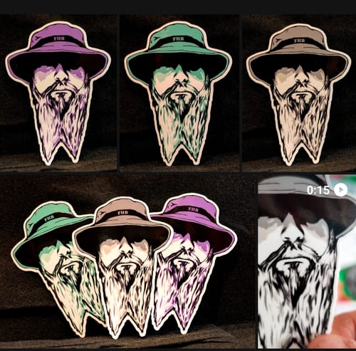 Customer photo review of 100 - 4" Custom Vinyl Stickers